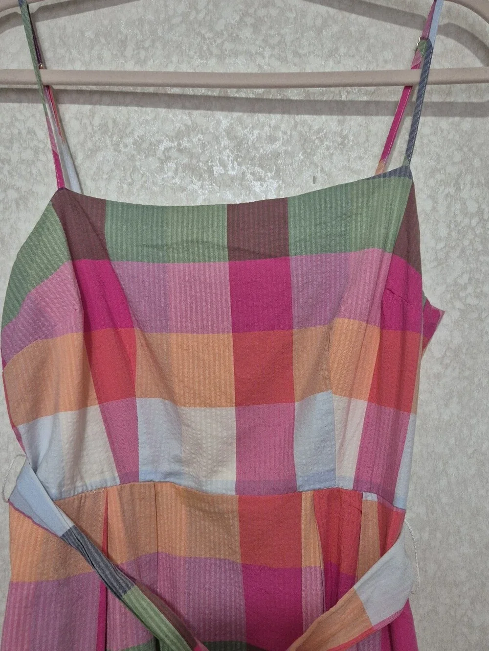 NWT KATE SPADE X TARGET Multi-Color Checkered Spaghetti Strap Dress-Size:S
